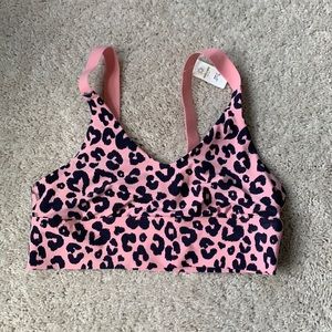 Aerie offline pink cheetah sports bra.